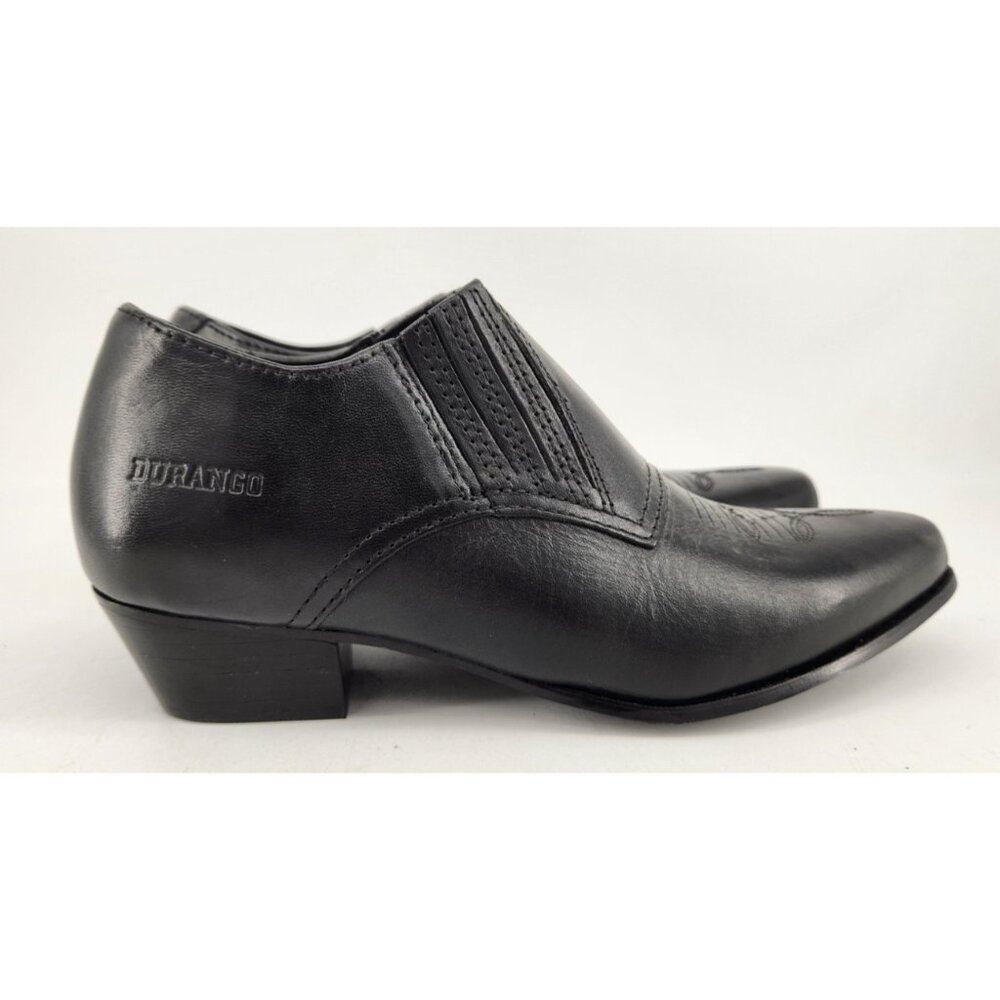 Durango Women's 7M Black Leather Low Western Slip On Cowboy Boot RD3520 - Picture 5 of 14